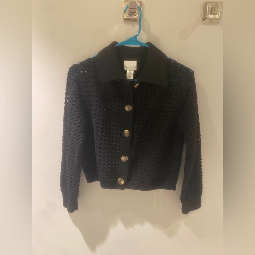 h&m hole knit sweater
